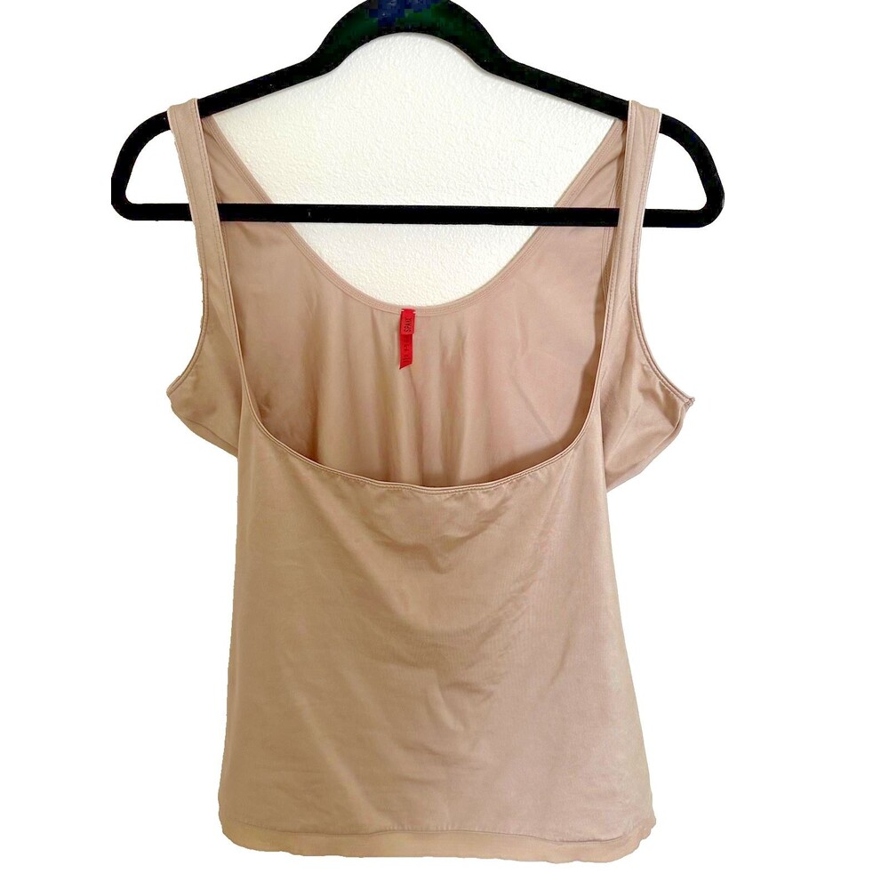 Slimplicity Open Bust Shapewear Cami Tank Nude 2XL Scoop Back Slimming